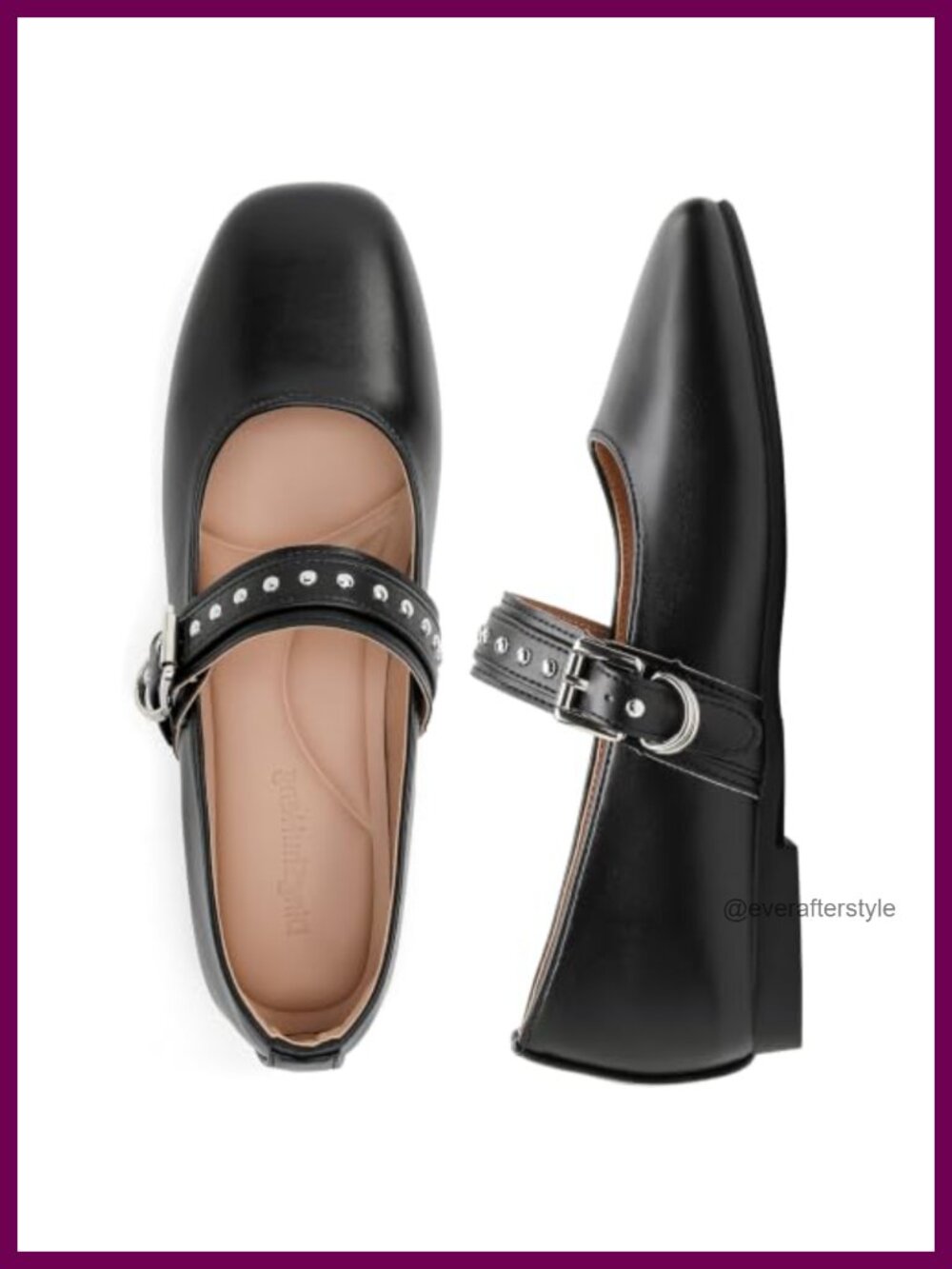 Women's Mary Jane Flats Square Toe Adjustable Buckle Ballet Casual Shoes